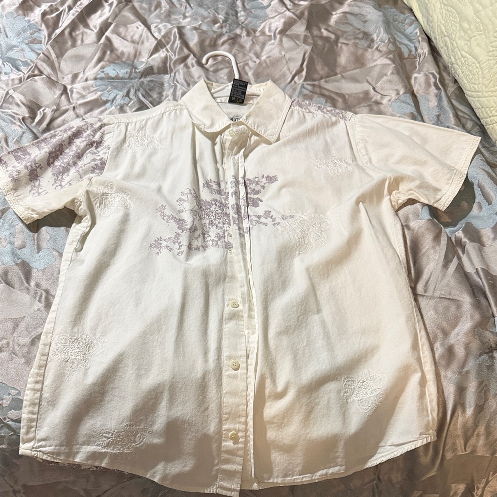Buffalo David Bitton White Casual Button Down Shirt